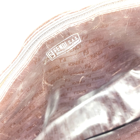 Fendi Brown Vintage Monogram Coated Canvas Messenger Bag - Picture 6 of 7